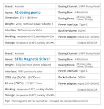 A1 Dosing pump with STR1 magnetic stirrer