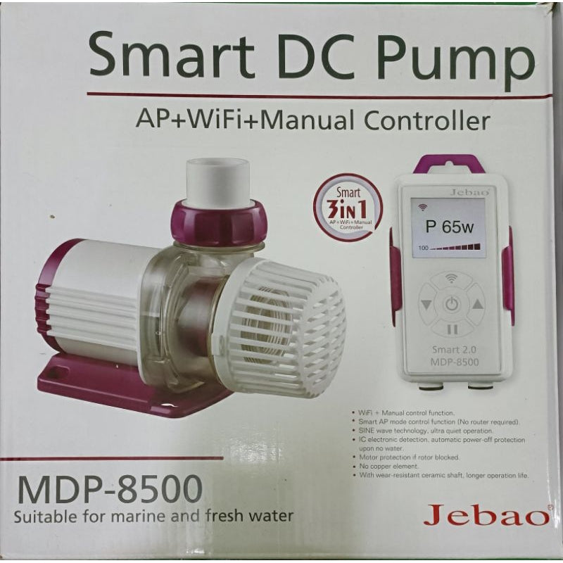 フィルター・ポンプ・ろ材 Jebao MDP-8500 65W Jebao MDP-8500 DC Pump, 65W, 2245gph w/LCD Display | PET-TOPIA